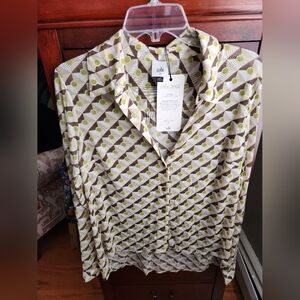 NWT Cabi Mosaic Mesh Top